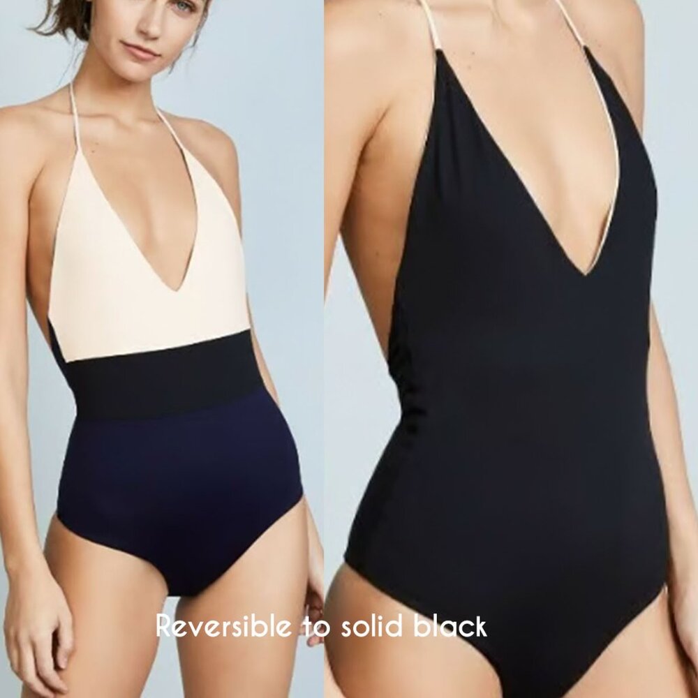 Tavik Reversible Swimwear Chase Color Blocked One-Piece NWT Large